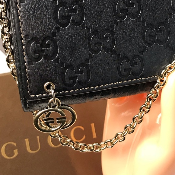 GUCCI Guccissima Leather Wallet on Chain 🔥 - Picture 5 of 17